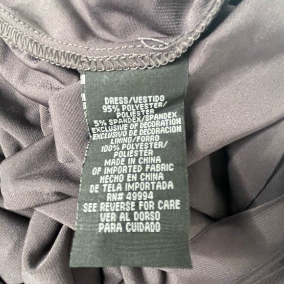 R&M‎ Richards Sleeveless Halter Neck Gown Dress Prom Bridesmaid Beaded Brown 10 - Picture 8 of 14